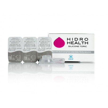 HIDRO HEALTH SILICONE TORIC MENSUAL, PACK DE 6